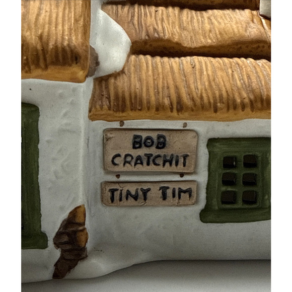 Vintage Dept 56 Dickens Village The Cottage Of Bob Cratchit Tiny Tim No Light - Picture 13 of 13